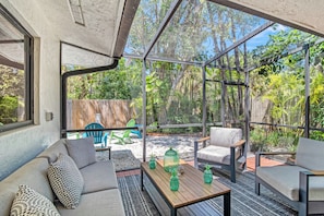 Patio with Direct Access to Firepit