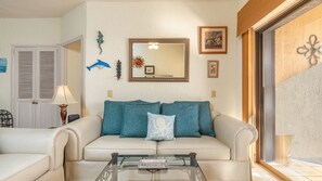 Sit and relax in the comfortable living room.