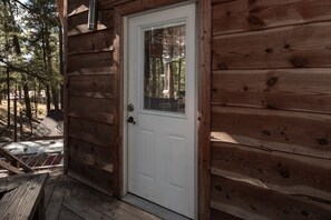 Entrance to guest house with smart lock 