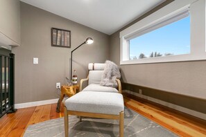 Loft Area | Cozy Reading Nook with Mountain Views!