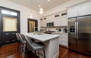 open kitchen with island