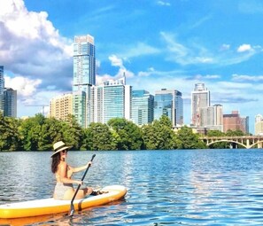 mins to lake austin