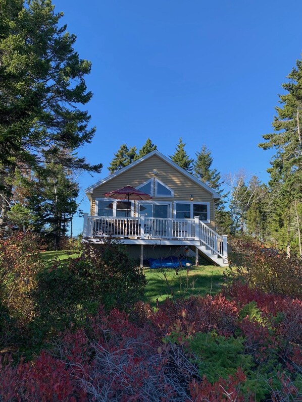 Front of the house facing the water