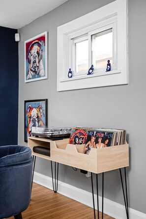 Sample our house vinyl collection on our turntable with new & classic artists

