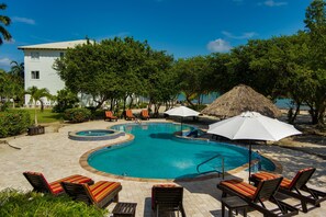 Pool, Hot Tub and Loungers