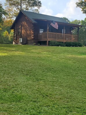 Front of cabin and side