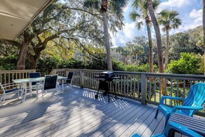 Spacious Deck with Gas Grill and Seating