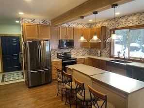 Make meals together in the spacious kitchen.  (New Island top being custom made 