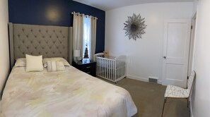 Bedroom 1  with Baby crib