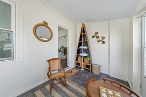 Sun Room - where beach towels and beach toys are located.