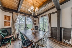 Dining with a view — enjoy panoramic windows while you sip, savor, and connect