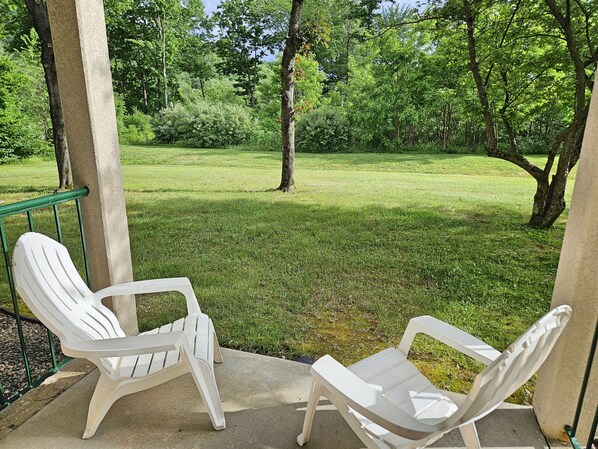 Comfortable seating on patio