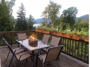 Upper deck - views of Lake Placid Lake