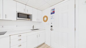 Kitchenette with cooking essentials