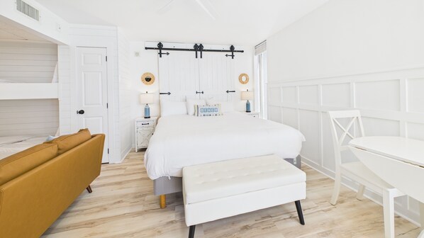 King bed with gulf views