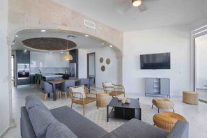 Living and dining spaces