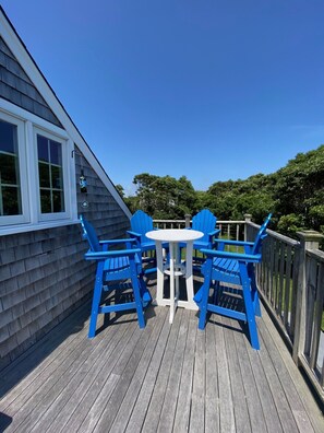 Upper Deck Seating area for morning coffee