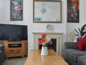 Sitting room with electric fire and Smart TV | Avondale, Clacton on Sea