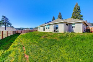 Back yard will not be landscaped until later in 2024.