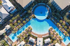 Seacrest Beach 12,000 sq/ft lagoon pool.
