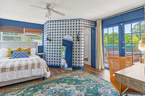 The master's bedroom has a direct access to the deck area
