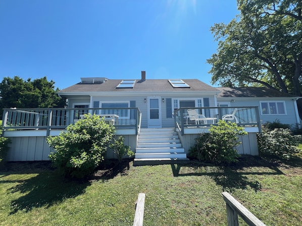 Welcome to Elroy Johnson Cottage!
Here is a picture of the house facing picturesque Mackerel Cove!
