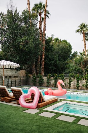 Newly renovated pool & yard.