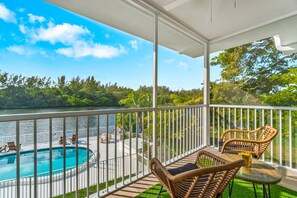 2nd floor unit with sunset views from the deck and living area