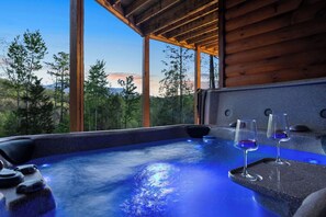 Private outdoor hot tub