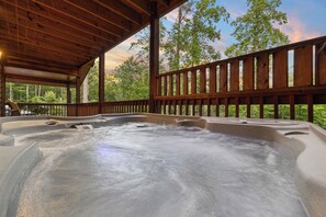 Private outdoor hot tub