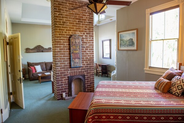 Mission Suite--bedroom + living room