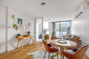 Those needing to work or study during their stay, pull up a chair from the dining table and make use of WiFi and a desk. 
