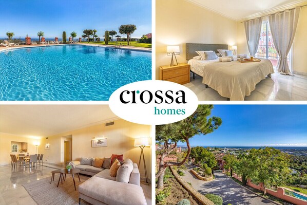 Crossa Homes | Elegant Golf Apt, Peace, Pool, Panoramic Views