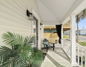 Large Covered Front Porch Seating Area