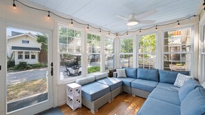 Front porch along Plum Ave. 