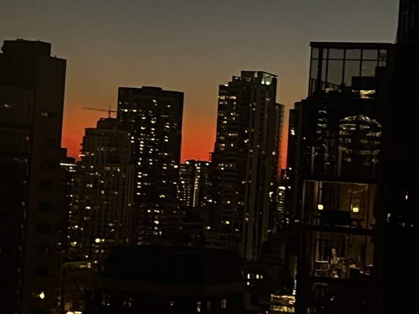 View from unit at night 