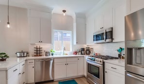 You'll have all your cooking needs in our modern fully-equipped kitchen