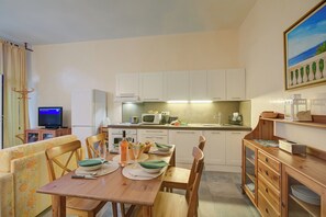 Kitchen and dining area