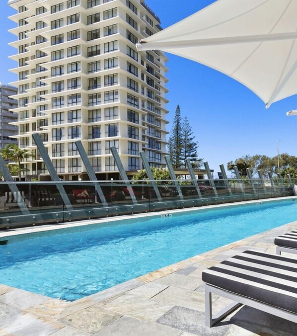 Enjoy complimentary access to our resort facilities, including the outdoor heated swimming pool.