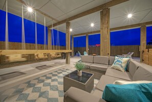 Outdoor seating area. 