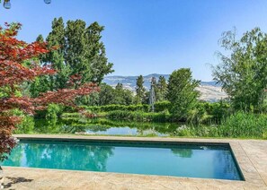 Pool, hot tub and pond