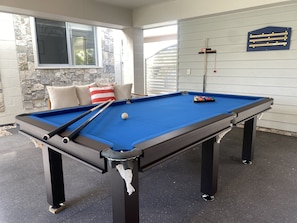 Pool table for your evenings entertainment