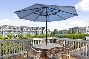 Enjoy the view from the rooftop deck