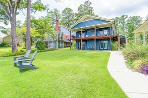 Back yard view of the home