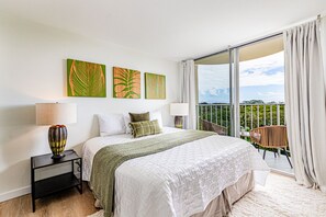 Each bedroom suite has a king sized bed and gorgeous views