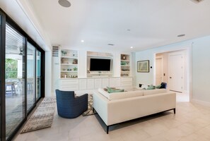 Living room - lower level right off the pool.