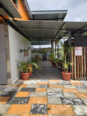 Entrance to pool and recreational area