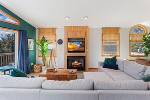 Comfortable furnishings with plenty of seating.