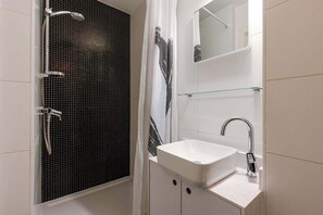 Small bathroom with shower