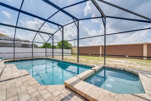 Screened Lanai | Private Pool & Spa
